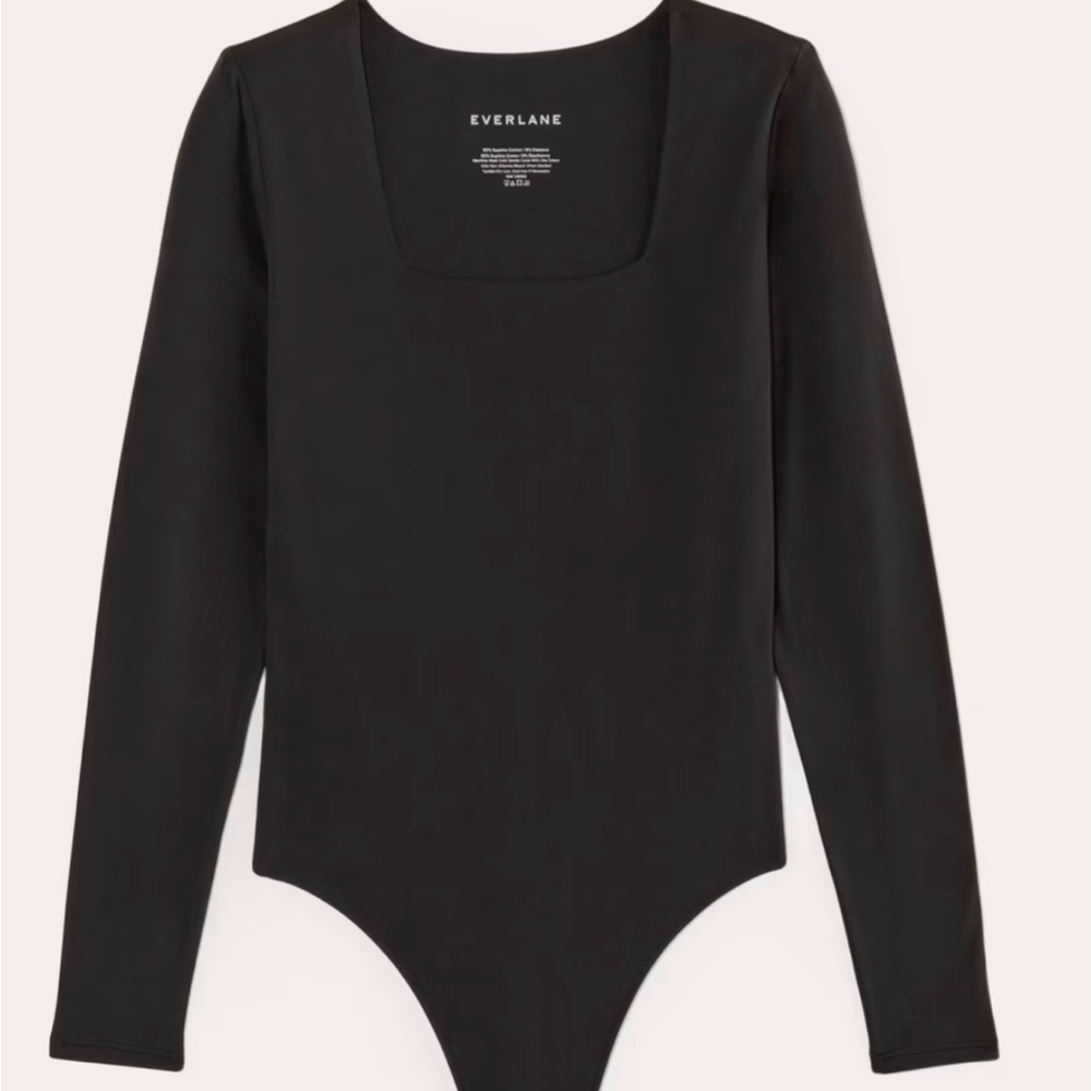 NWT! Everlane Black Long Sleeve Bodysuit